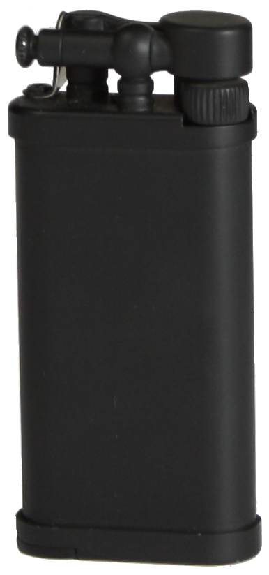 Pfeifenfeuerzeug im corona old boy 64-9111 Messing schwarz matt stehend front