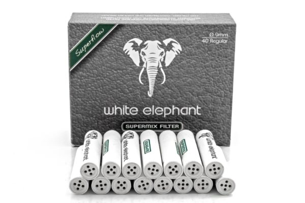 white elephant 40 super mix 9mm Pfeifenfilter Box mit Einzelfiltern