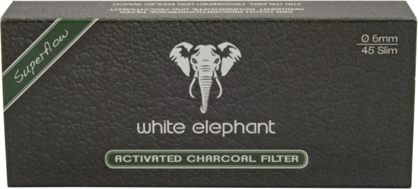 white elephant 45 activated charcoal 6mm Schachtel Front