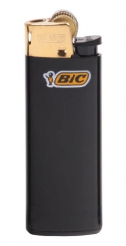 BIC Mini J25 neutral schwarz/gold Steinfeuerzeug