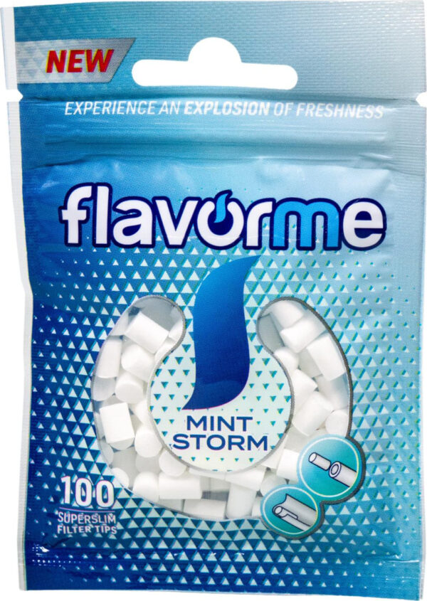 FlavorMe Filter "Mint Storm" Inhalt 100 Filter Ø 5mm, Länge 8mm für Zigtt. "King Storm"