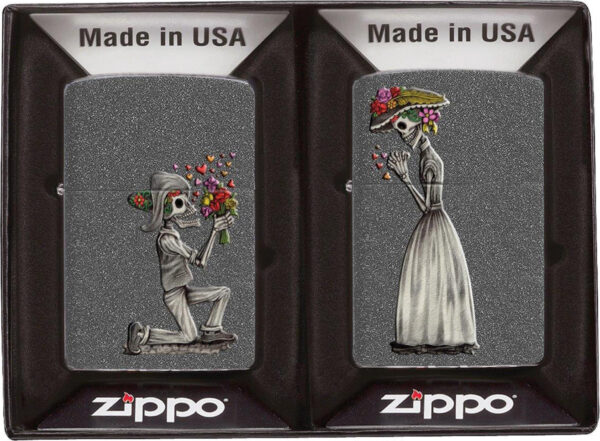 Zippo Set "Day of Death" Iron Stone Design
