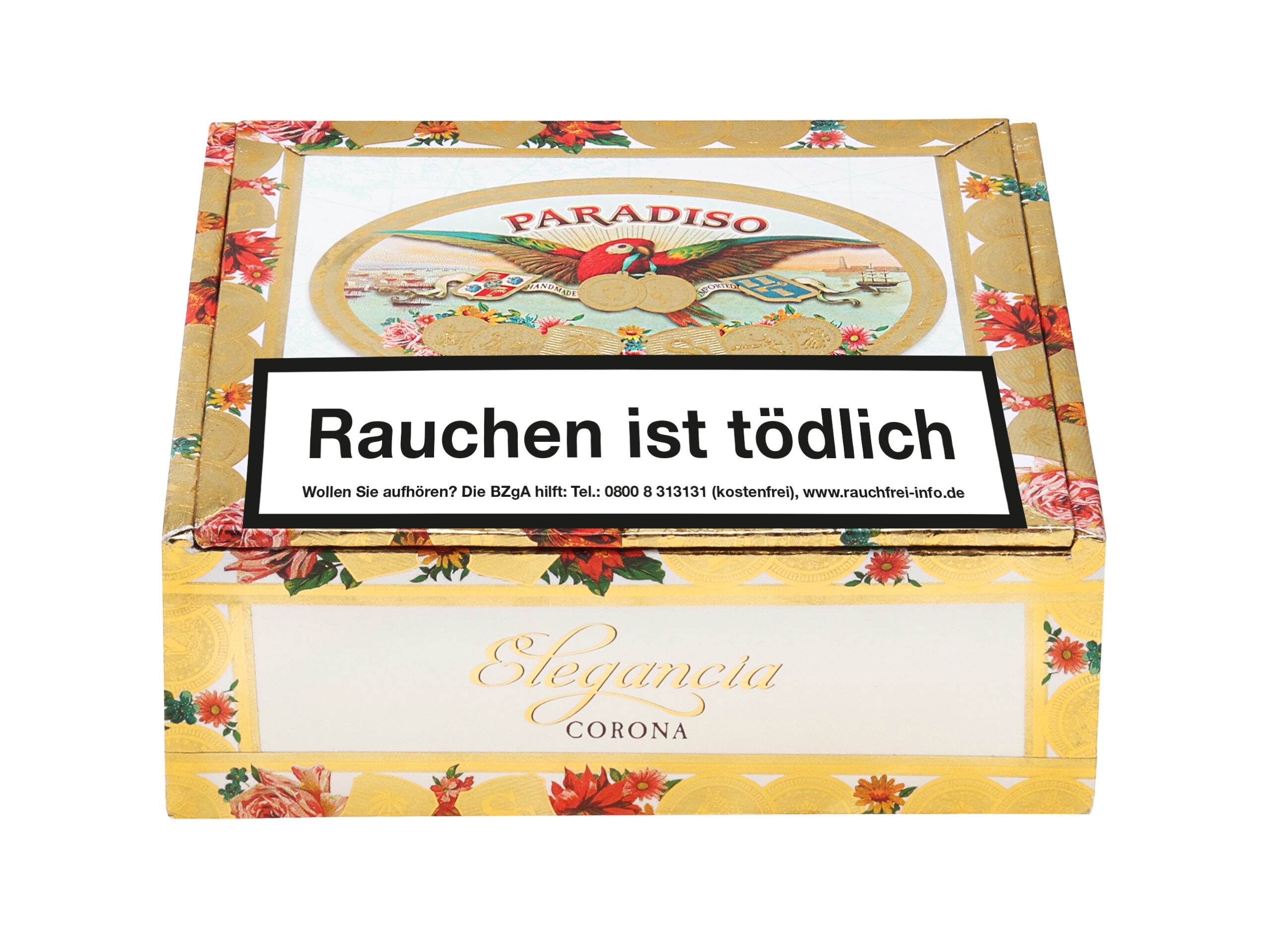 Paradiso Elegancia Corona Kiste 25 Zigarren geschlossen Front