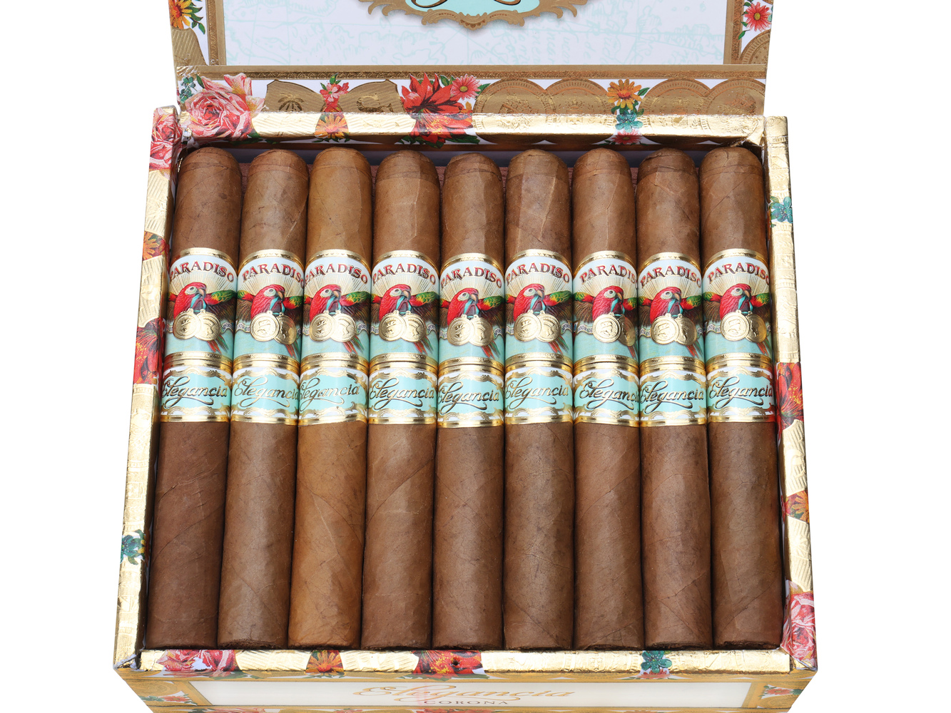 Paradiso Elegancia Corona Kiste 25 Zigarren offen Detail