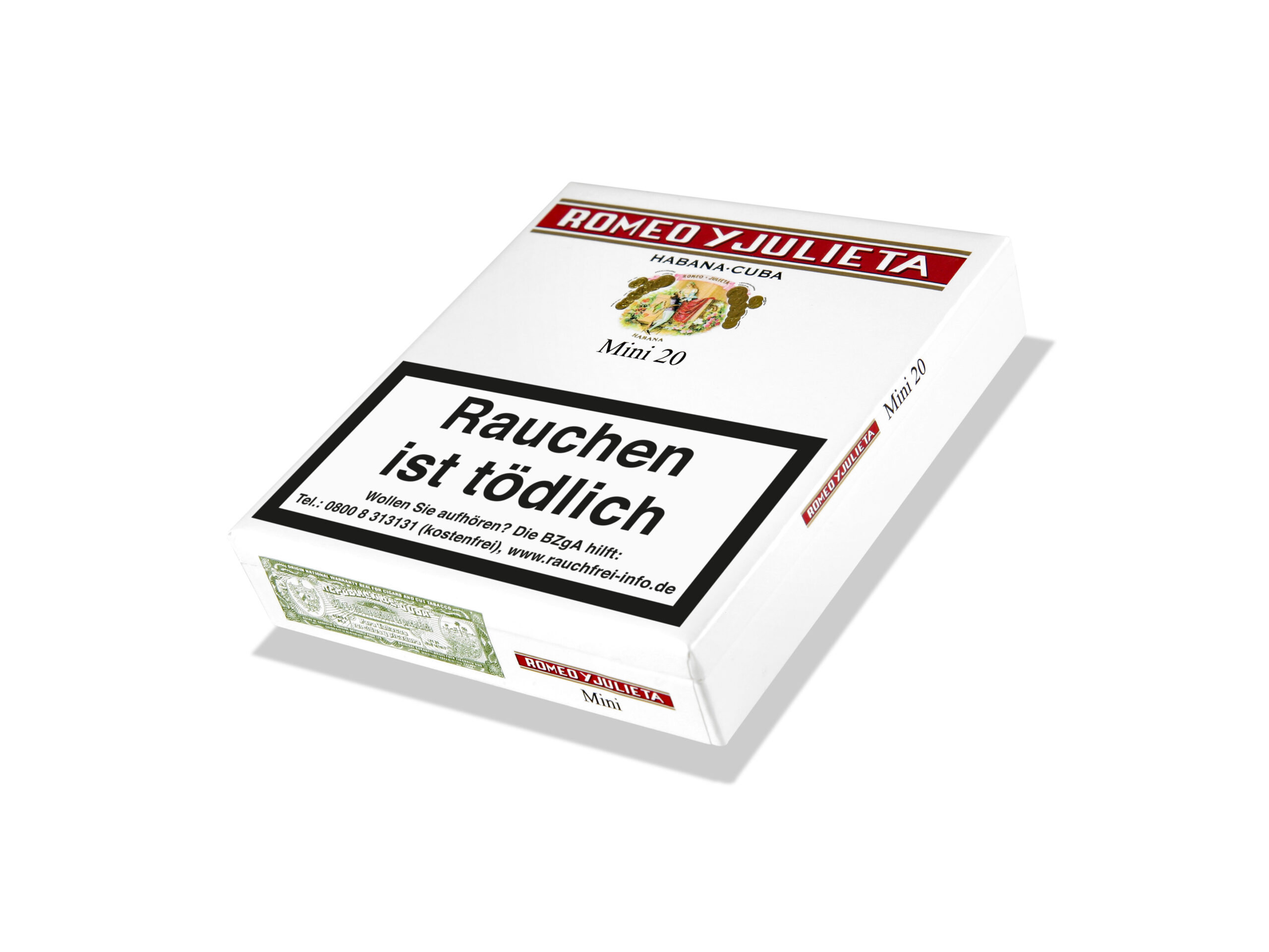 Cuban Mini Cigars Romeo y Julieta Mini 20 Zigarillos seitlich