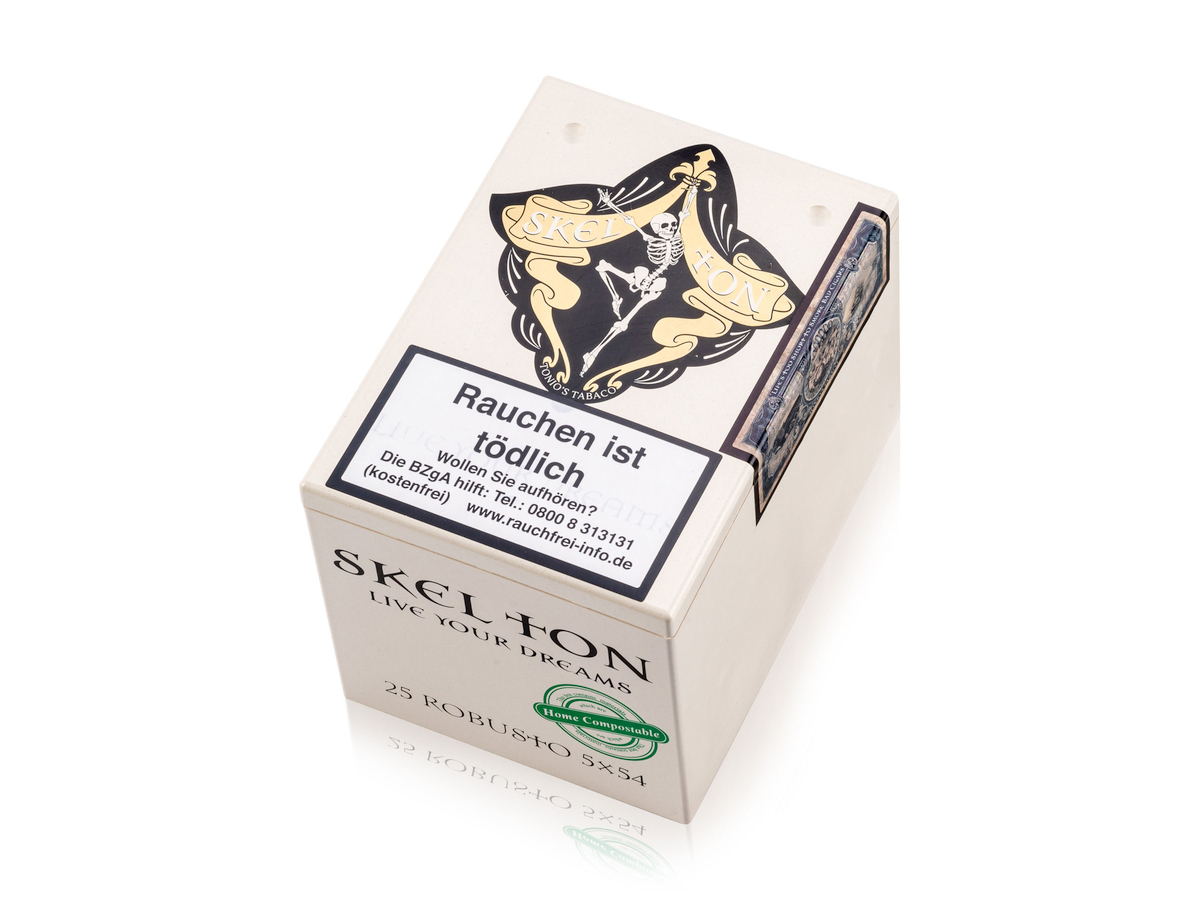 Skel Ton Live your Dreams Robusto Zigarren Kiste seitlich oben geschlossen